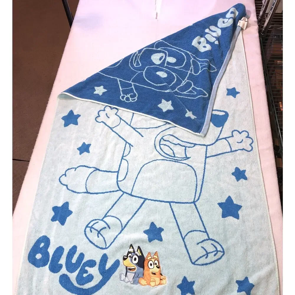 Bluey Bingo Beach Towel W/ Embroidered Applique 60”x 31.5”